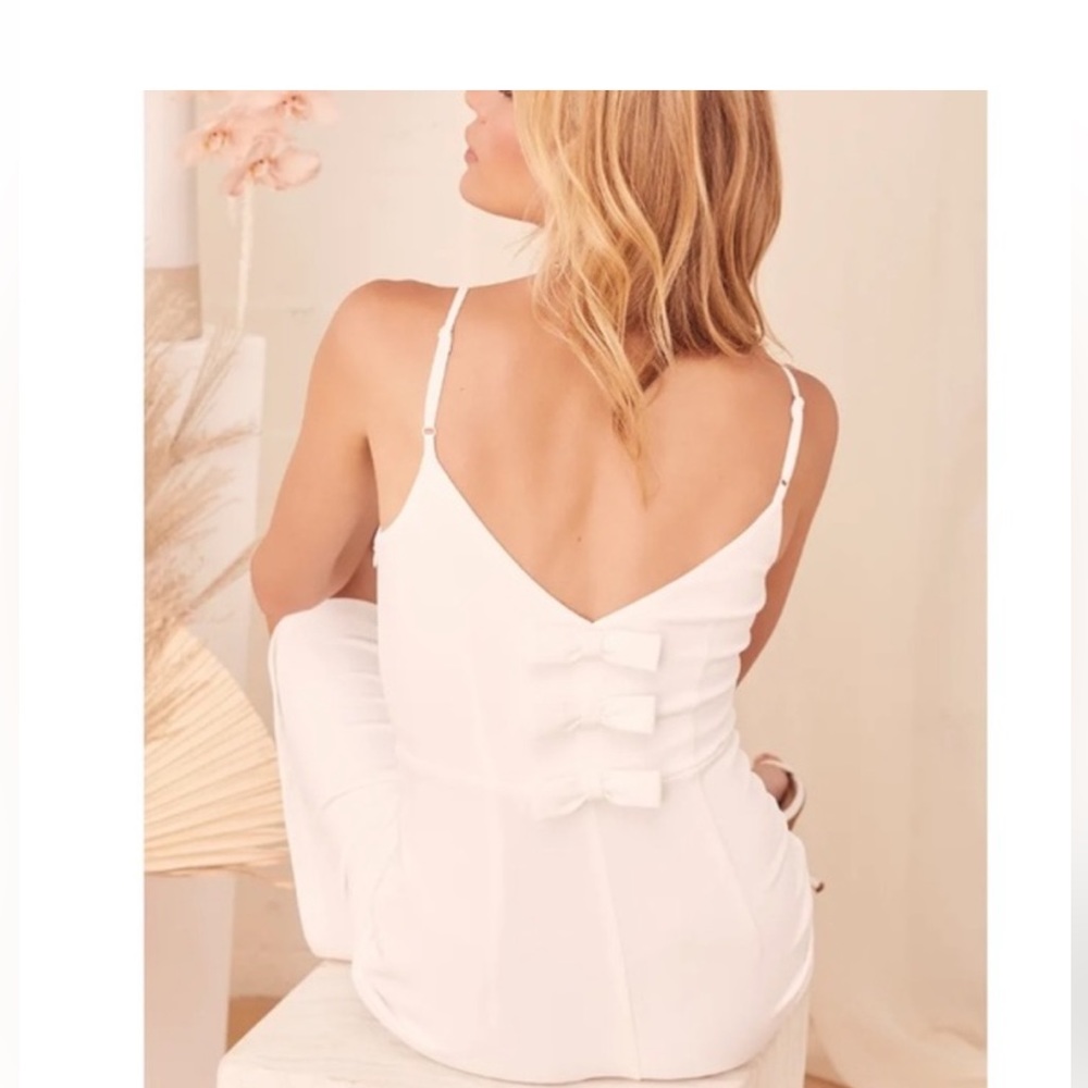 Lulu’s, You’re a Gift, white midi dress